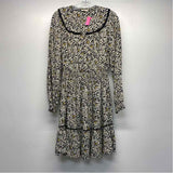 Fat Face Size XS Women's Black-Multi Pattern Fit And Flare Dress