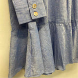Tuckernuck Size S Women's Blue Tweed Button Up Shirt Dress
