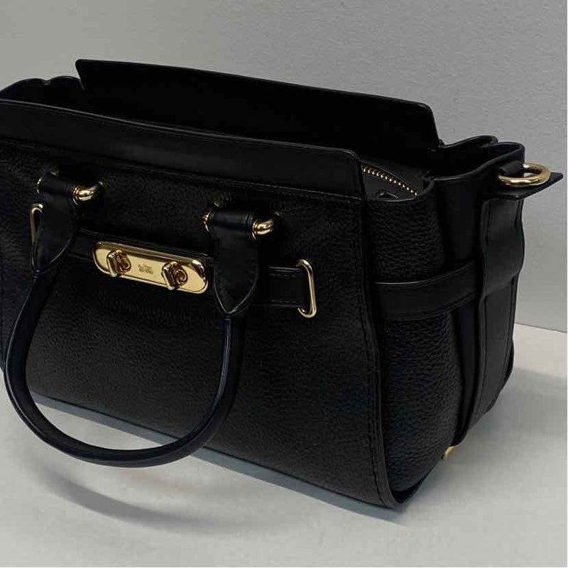 Coach Black Pebbled Leather Satchel Handbag