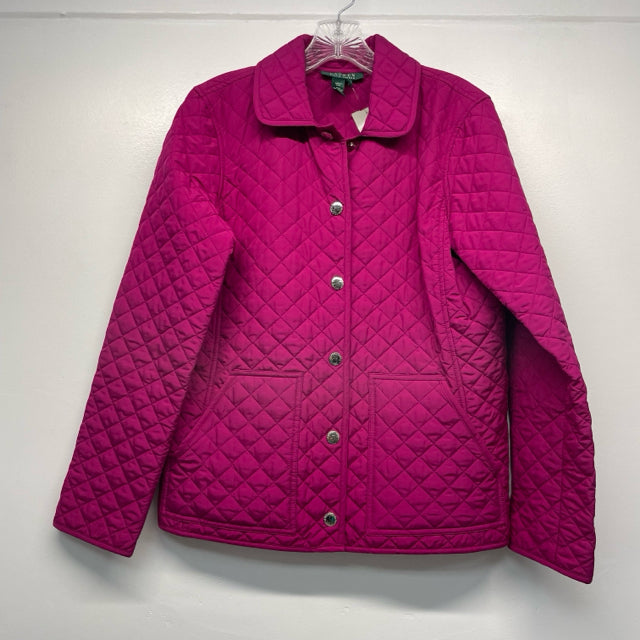 Lauren Ralph Lauren Women's Size S Fuschia Solid Button Up Jacket