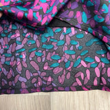 Express Size L Women's Purple-Multicolor Pattern Faux Wrap Dress