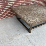 Arhaus Furniture Brown Wood-Metal Coffee Table