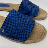 Ugg Size 9 Women's Blue Pattern Espadrille Flats Slide Sandals
