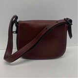 Coach Burgundy Solid Leather Crossbody Handbag
