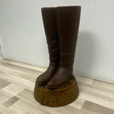 Riding boot umbrella ceramic stand