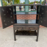 Asian Black-Multi Wood Cabinet