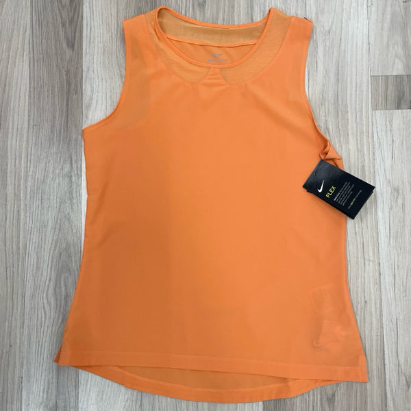 Nike Dri-FIT Size S Women's Orange Solid Sleeveless Golf Activewear Top