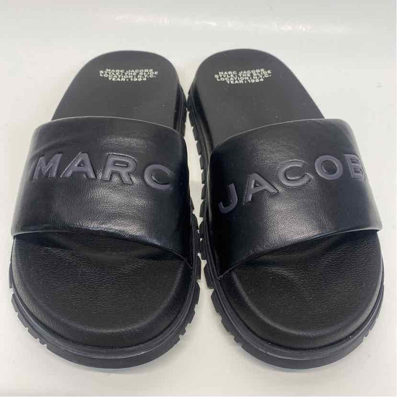 Marc Jacobs Size 38-7.5 Women's Black Solid Slide Sandals