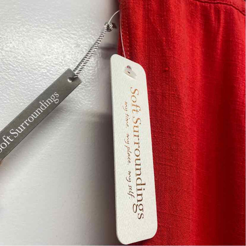 Soft Surroundings Size XL- 16Women's Red Solid Cargo Crop