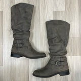 White Mountain Size 6 Women's Gray Distressed Tall Boots