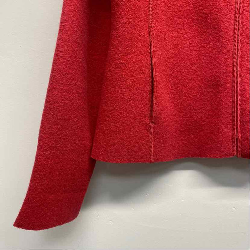 Eileen Fisher Women's Size S Coral Solid Zip Up Jacket