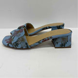 Marc Fisher Size 8 Women's Blue-Multi Floral Strappy Sandals
