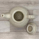 Longaberger Collectors Club Ivory Ceramic Teapot in Quilt Pattern