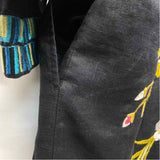 Johnny Was Size S Women's Black-Multi Embroidered Kimono Long Sleeve Top