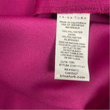Trina Turk Size M Women's Fuchsia Solid V Neck Blouse