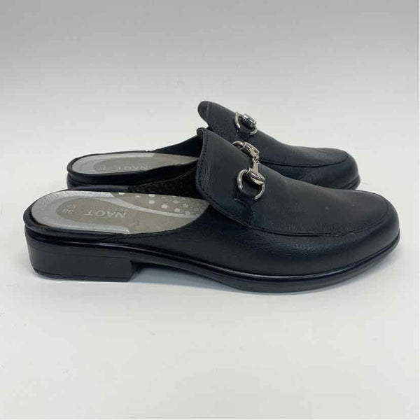 Naot Size 38-7.5 Women's Black Solid Slide Flats