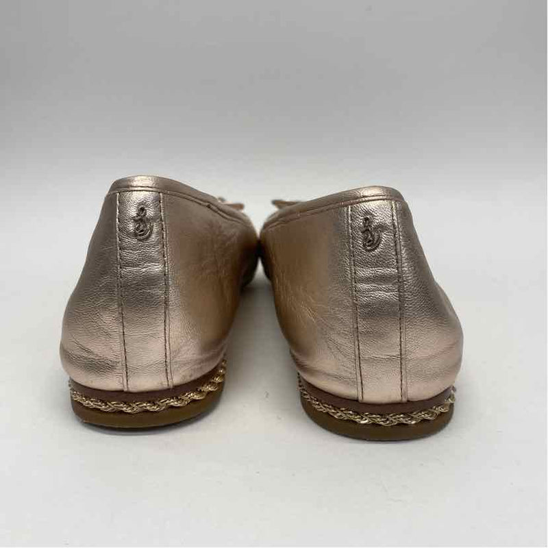 Sam Edelman Size 10.5 Women's Rose Gold Shimmer Ballet Flats Shoes