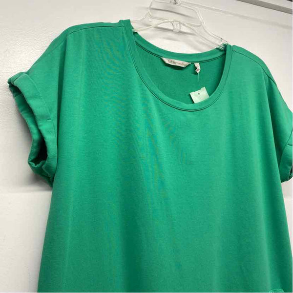 Soft Surroundings Size L Women's Green Solid Shift Dress