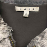 Cabi Women's Size L Gray Patchwork Zip Up Jacket