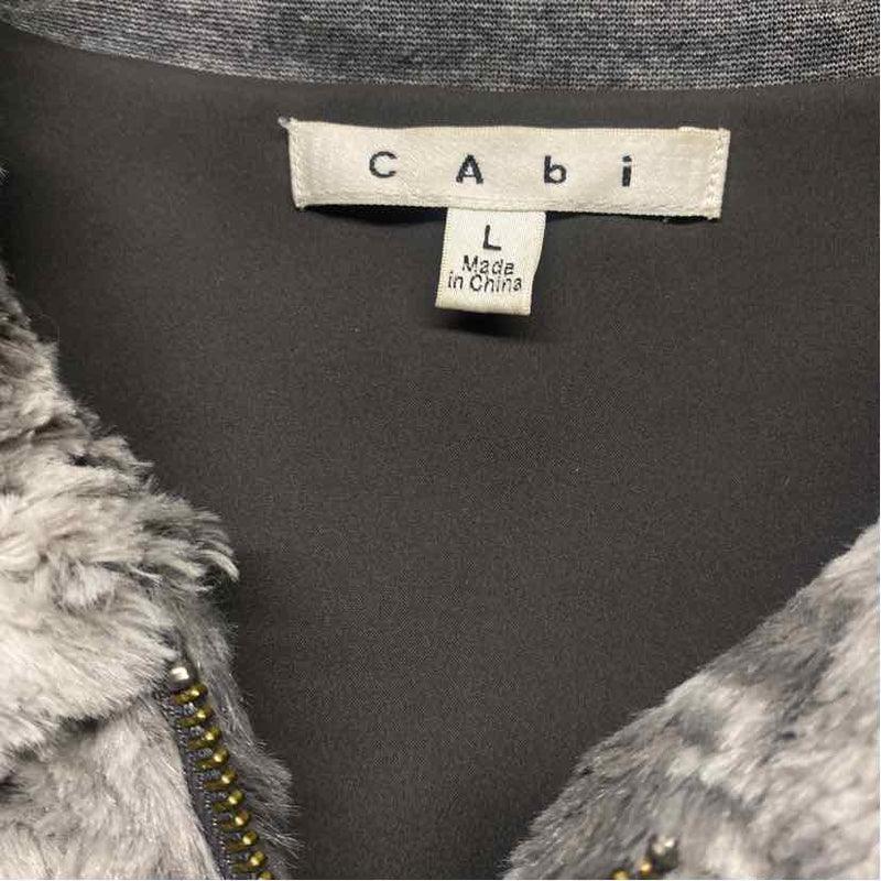 Cabi Women's Size L Gray Patchwork Zip Up Jacket