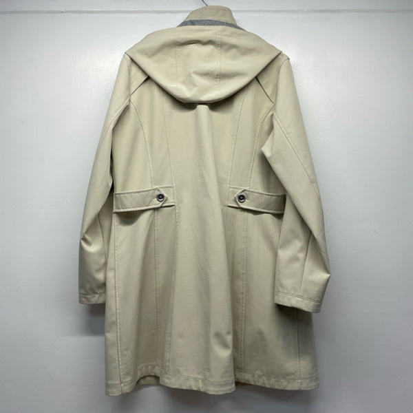 Johnston & Murphy Women's Size L Beige Solid Rain Coat