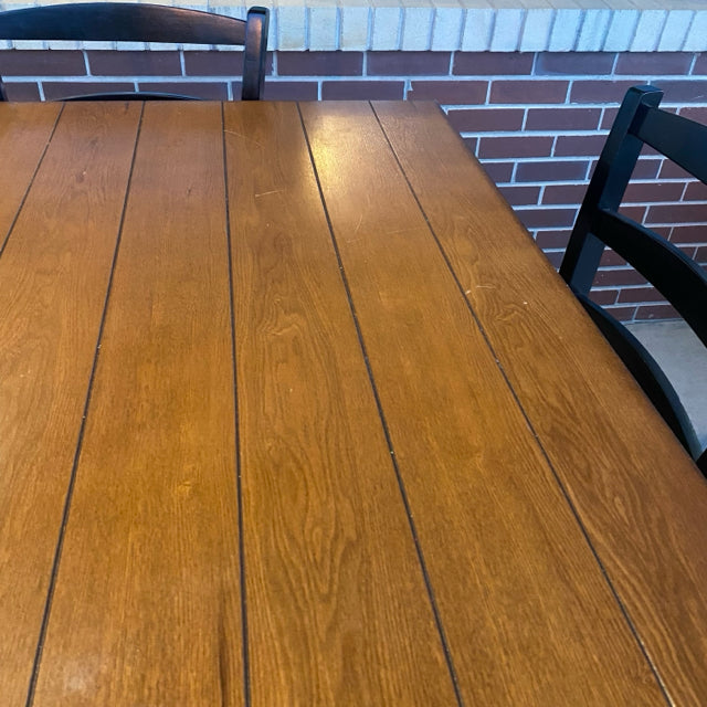 Black brown Wood Bar Height Dining Room Table