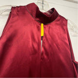 Lafayette 148 Size M Women's Burgundy Solid Pullover Sleeveless Top