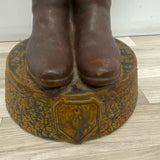 Riding boot umbrella ceramic stand