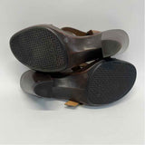 Nurture Size 9 Women's Brown Stitches Heel Sandals