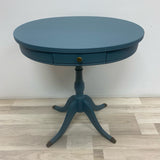 Handpainted Teal Wood Table