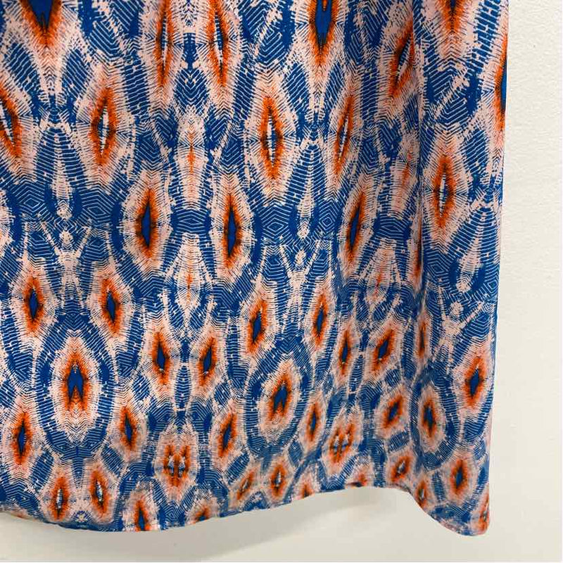Collective Concepts Size M Women's Blue-Pink Pattern Maxi Dress