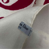 Christian Dior White-Pink Monogram Square Scarf