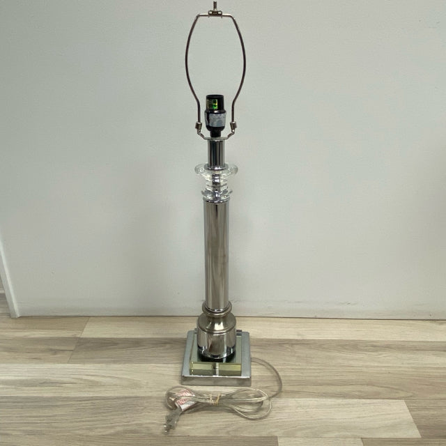 Table Top Silver Metal Lamp