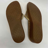 Donald J Pliner Size 8 Women's Beige Animal Print Camel Toe Sandals