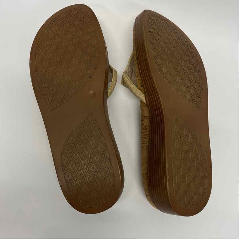 Donald J Pliner Size 8 Women's Beige Animal Print Camel Toe Sandals