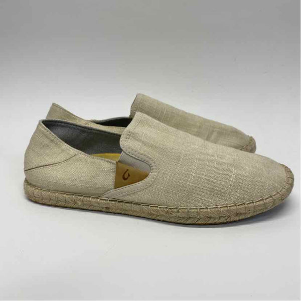 OluKai Size 7.5 Women's Tan Solid Espadrille Shoes