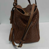 Tory Burch Brown Woven Leather Tote Handbag