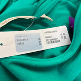 Soft Surroundings Size L Women's Green Solid Maxi-Sleeveless Dress