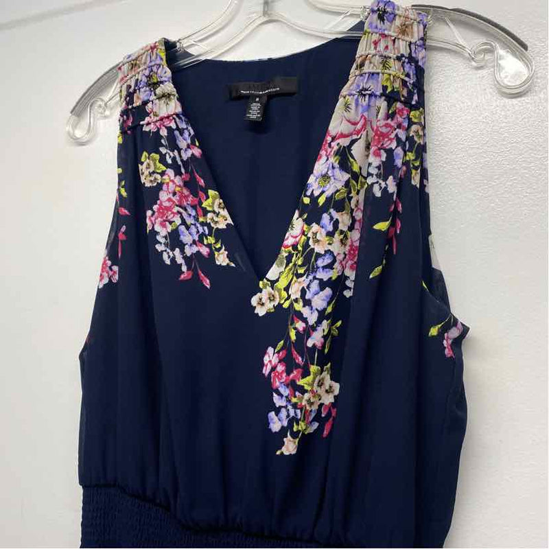 White House Black Market Size 6-S Women's Navy-Multicolor Floral Dress