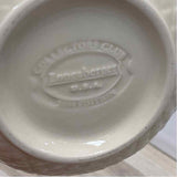 Longaberger Collectors Club Ivory Ceramic Teapot in Quilt Pattern