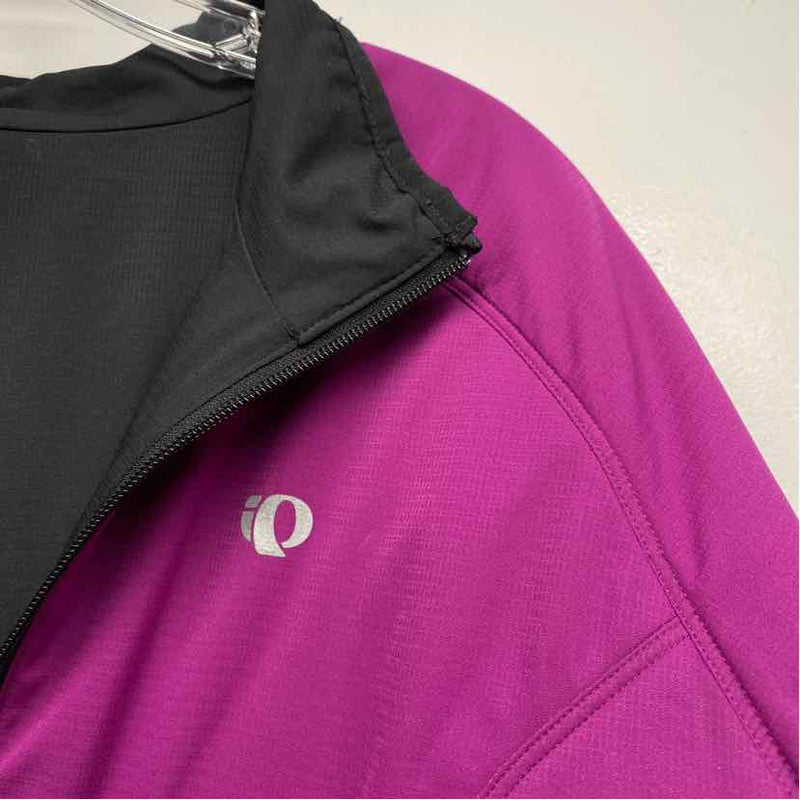 Pearl Izumi Reversible Women's Size XXL Fuschia-Black Solid Zip Mock Neck Coat