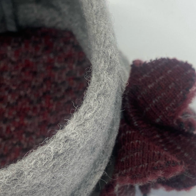 LaFenice Gray-Burgundy Wool Hat