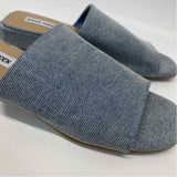 Steve Madden Size 7 Women's Blue Tweed Slide Sandals