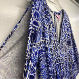 Lilly Pulitzer Size S Women's Blue-White Pattern Short Romper