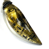 Alexis Bittar Stylized Leaf-Shaped Dangle with Metallic Gold Design  Earrings