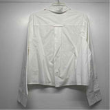 Citizens of Humanity Size M Women's White Solid Button Up Tuxedo Shirt