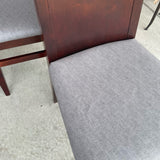 Set of 4  Brown-Gray Solid Wood Solid Chair