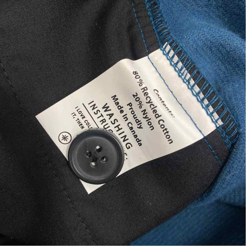 Anian Women's Size L Blue Solid Button Up Jacket