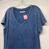 Billy T Size L Women's Blue Tweed T-Shirt Dress