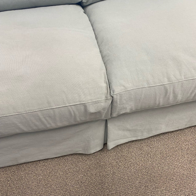 Crate and Barrel  Sofa with Green Slipcovered